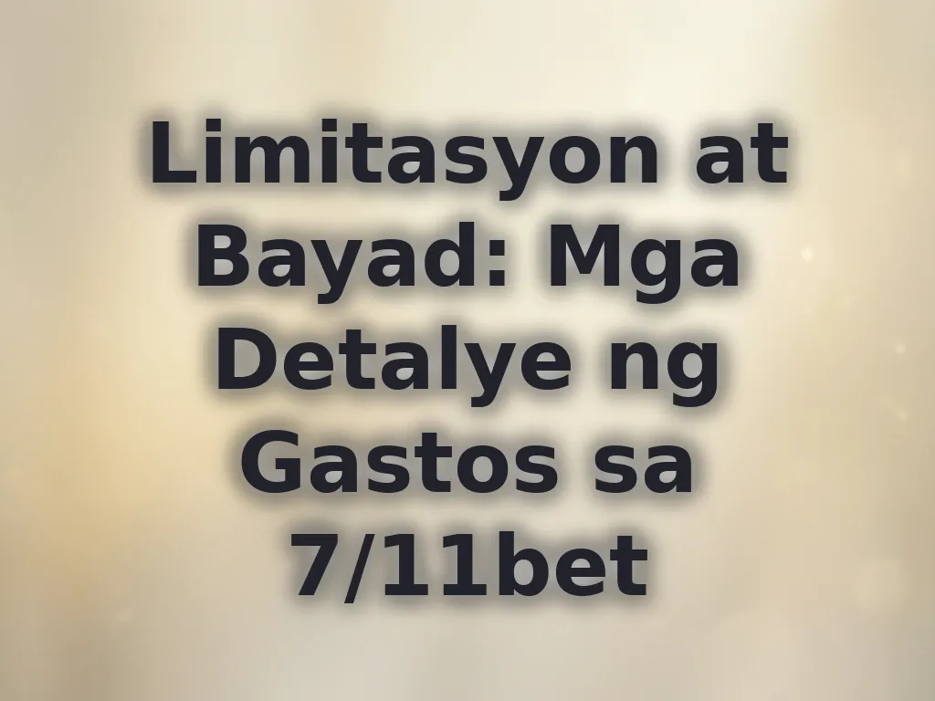 Detalye ng Limits